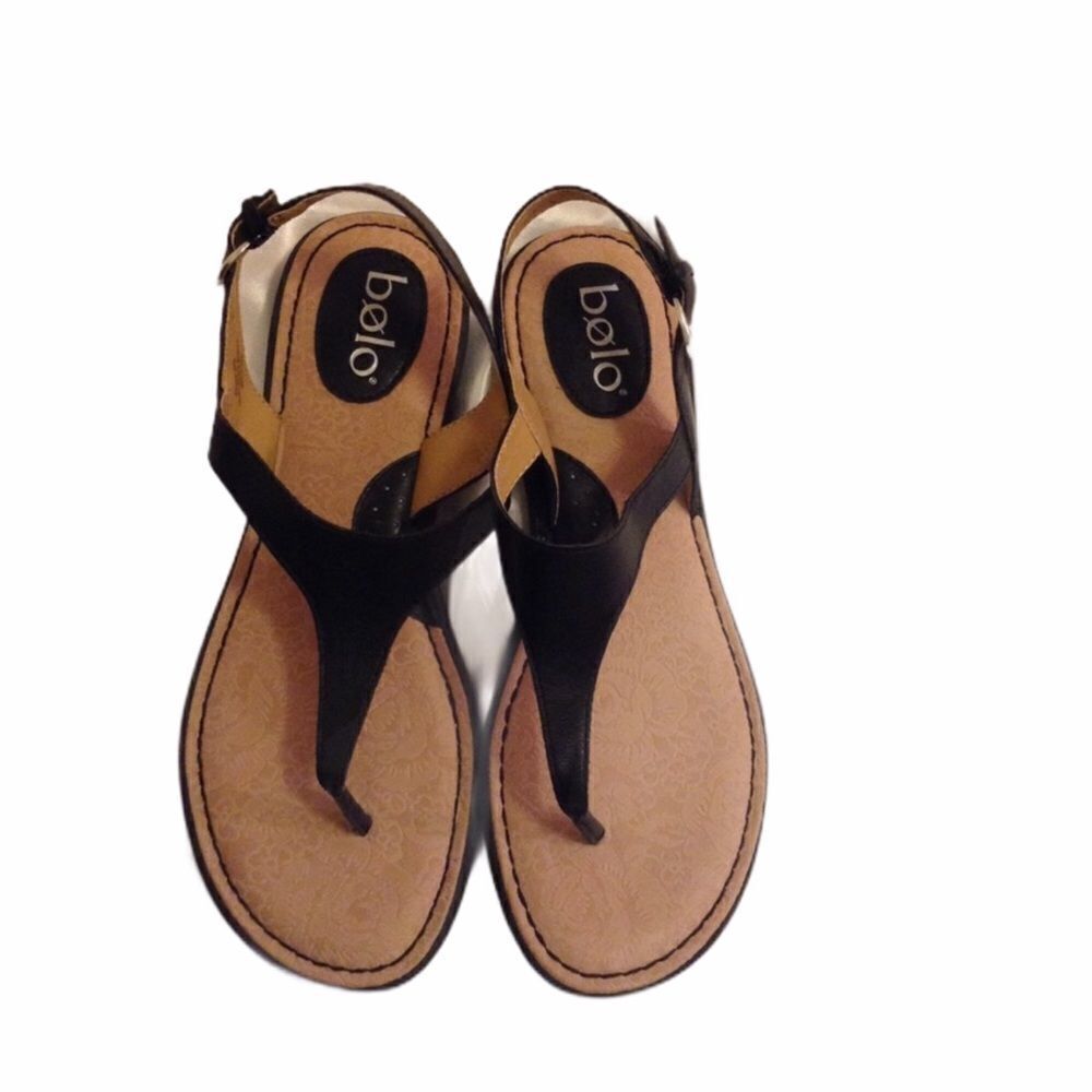Bolo Brown Thong Sandals Size 9